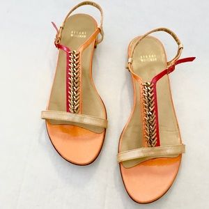 Stuart Weitzman | Flat Sandals | Rare | Coral